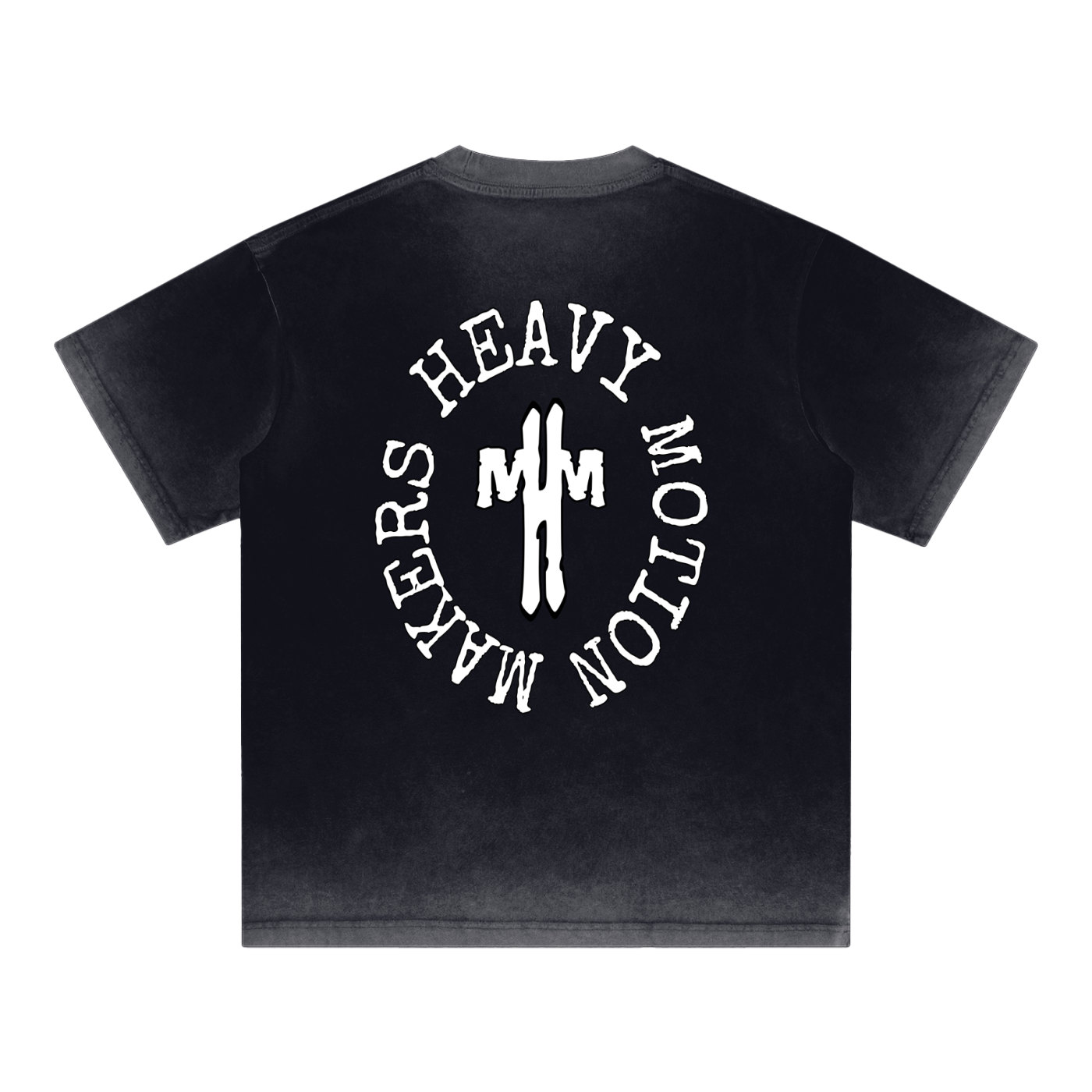 “Motion elements” Reverse Dyed Loose Cotton T-Shirt
