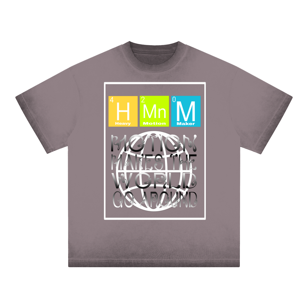 “Motion elements” Reverse Dyed Loose Cotton T-Shirt