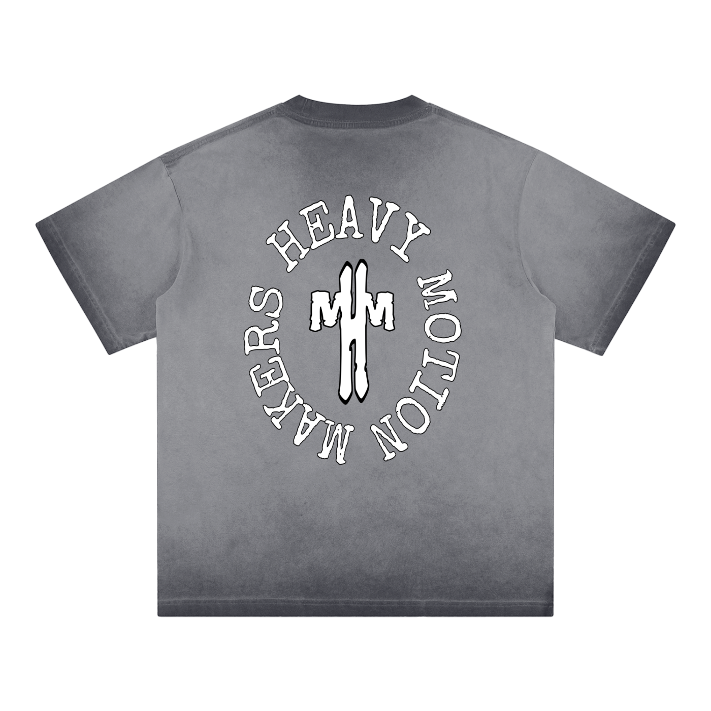“Motion elements” Reverse Dyed Loose Cotton T-Shirt