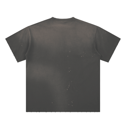 “Hand heart” Hand-Frayed Sunfade Paint Splatter T-Shirt